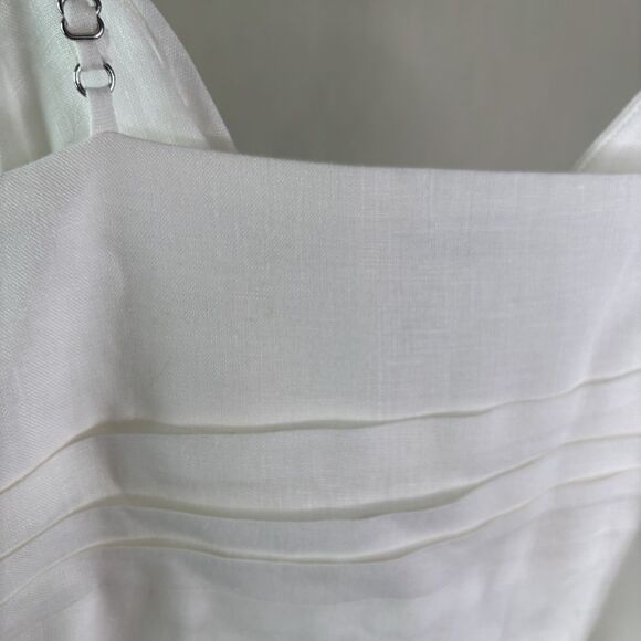 A.L.C Daniela Tie Front Linen Midi Dress - Picture 3 of 8